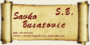 Savko Bušatović vizit kartica